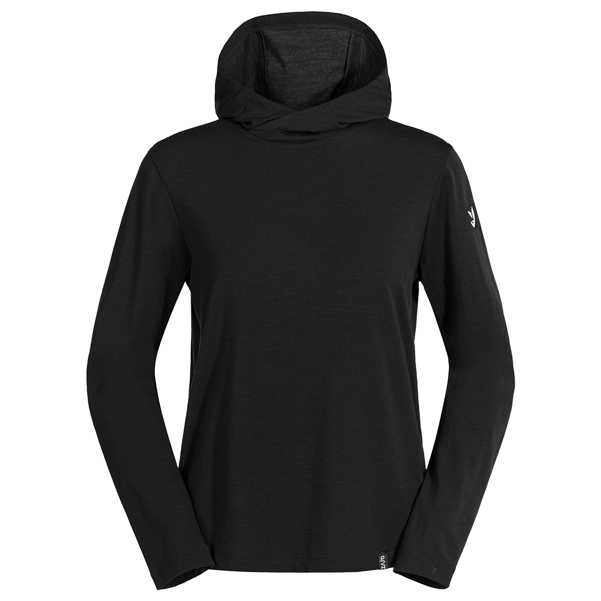 Kora, sweat à capuche en laine mérinos pour femme, coloris Black