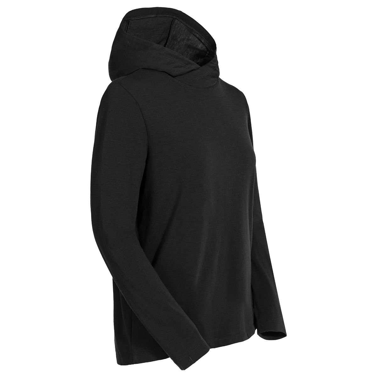 Kora, sweat à capuche en laine mérinos pour femme, coloris Black