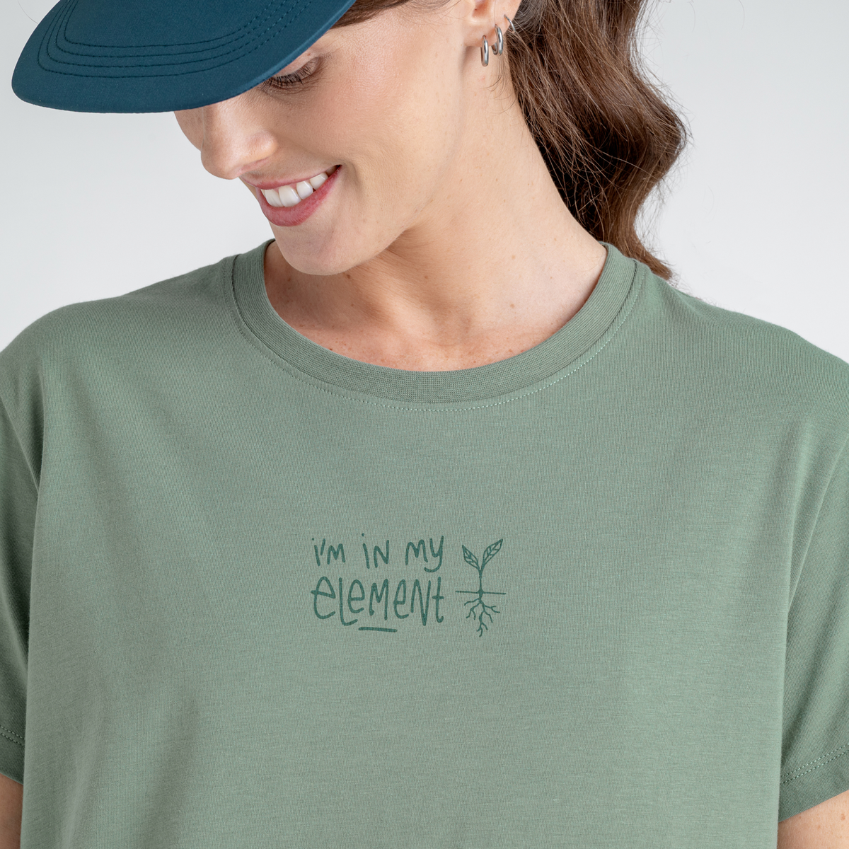 Arbo Women's Organic Cotton T-shirt — White Element