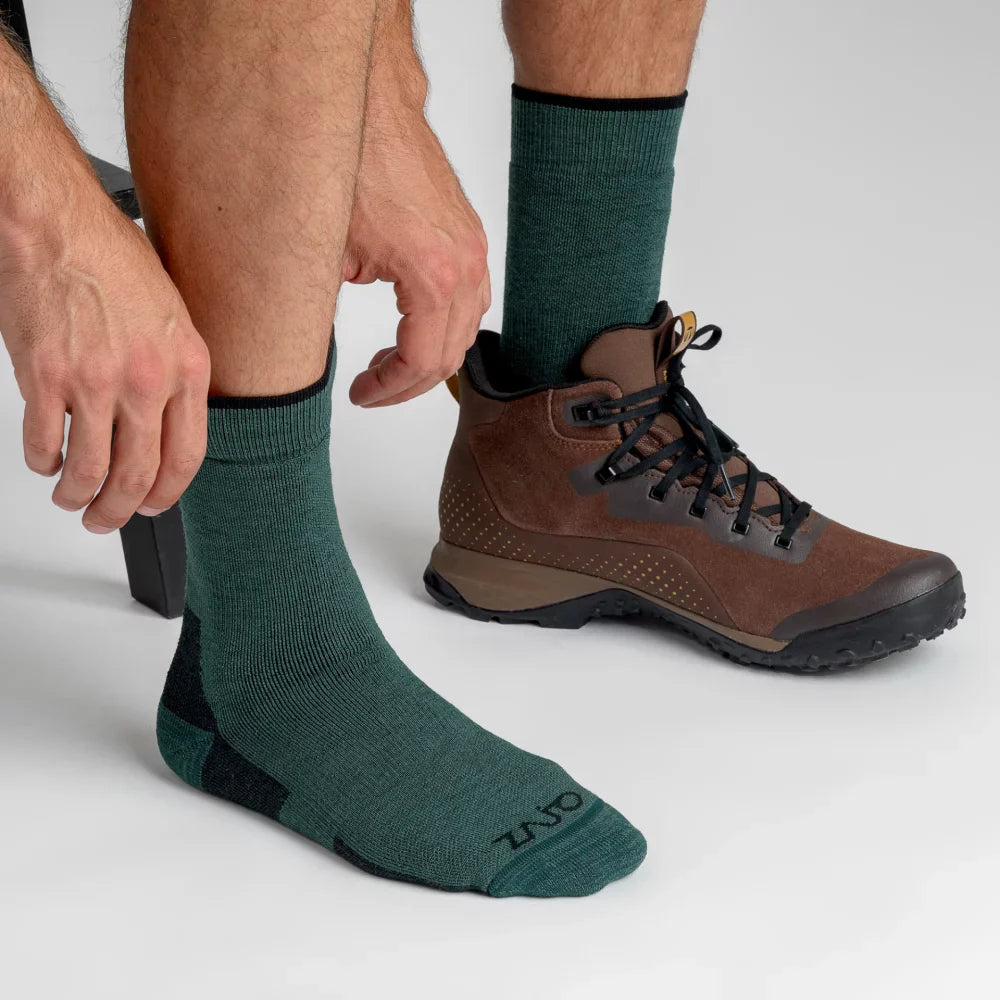 Kovri, chaussettes hautes en laine mérinos, coloris Grey Navy