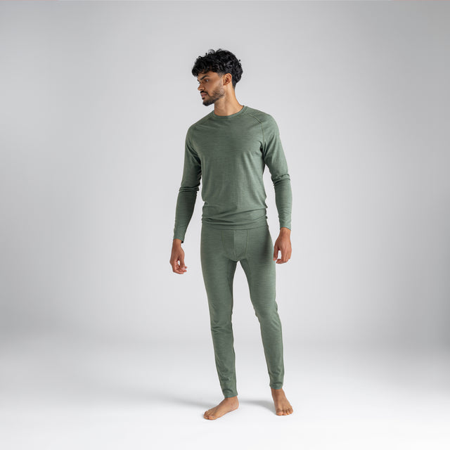 Senti, t-shirt à manches longues en laine mérinos pour homme, coloris Falcon Grey