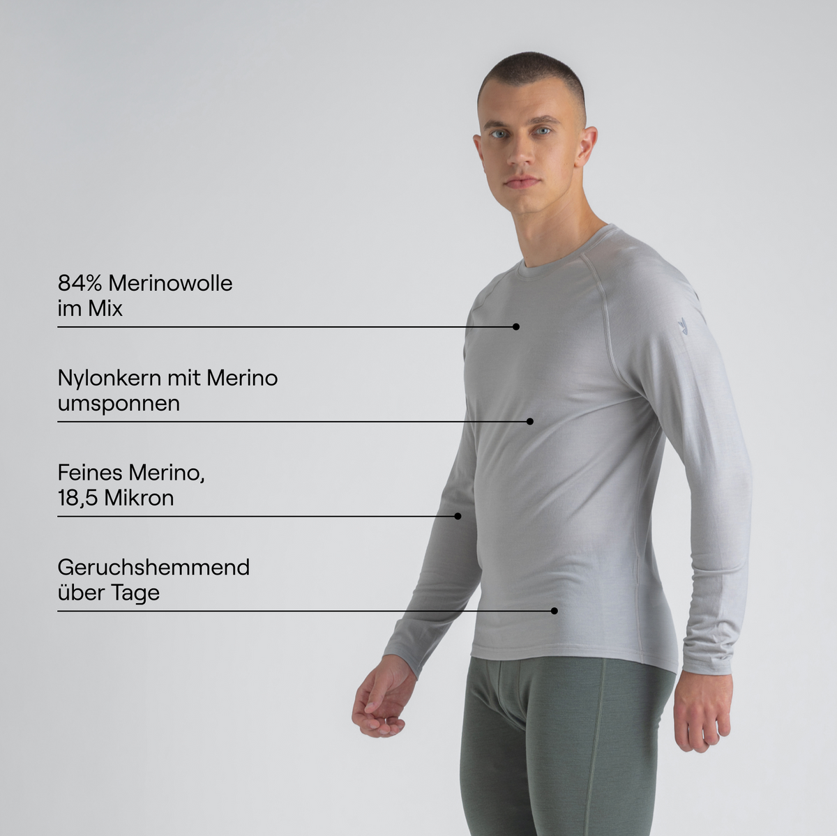 Senti Men's Merino Longsleeve — Black