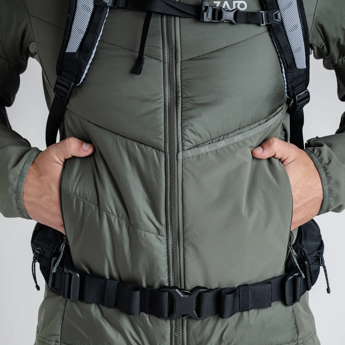 Spiro Men's Insulated Hybrid Jacket — Grey Navy