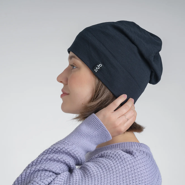 Hejma Merino Slouchy Beanie — Taupe Beige