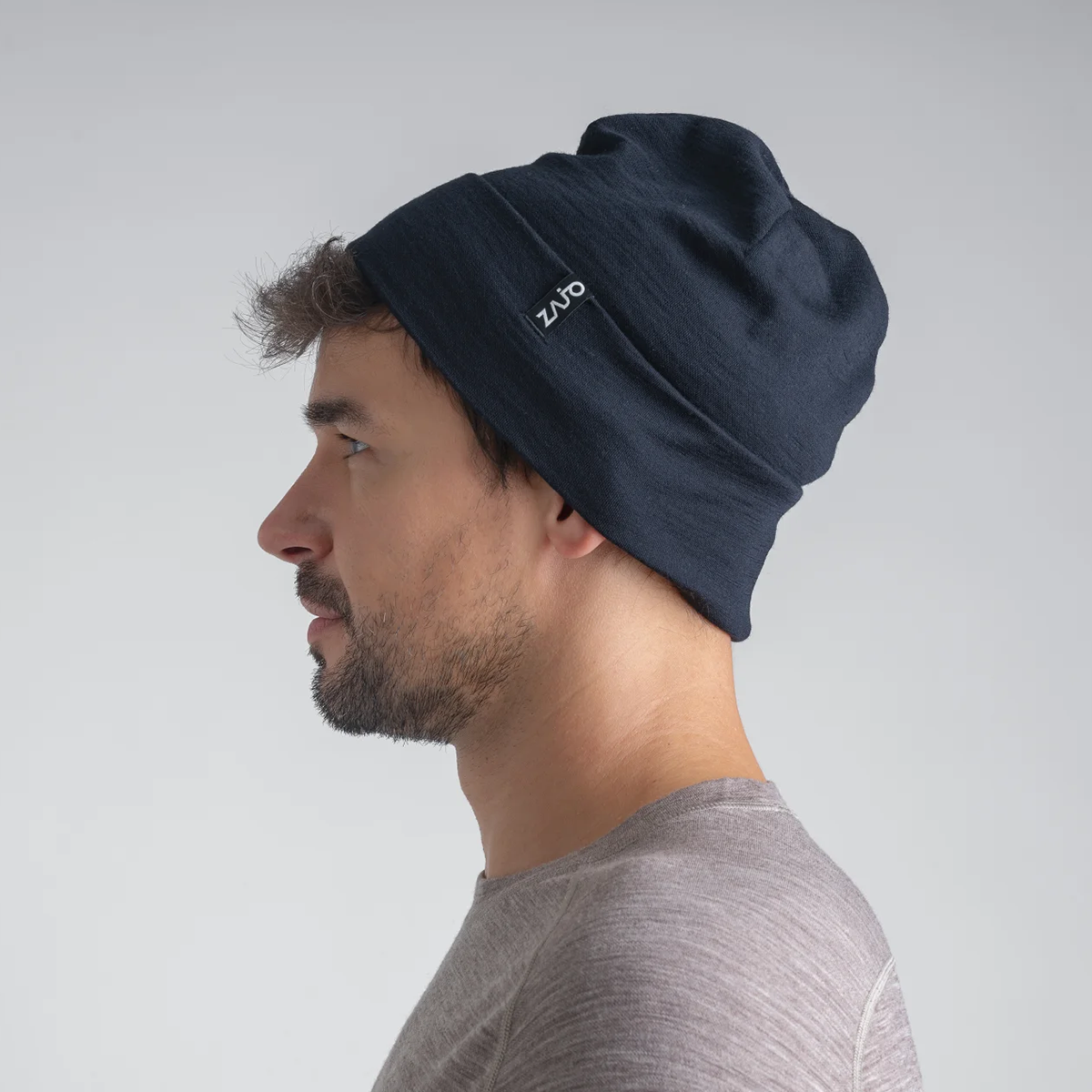Hejma Merino Slouchy Beanie — Black