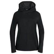 Kora, sweat à capuche en laine mérinos pour femme, coloris Black