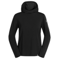 Kora, sweat à capuche en laine mérinos pour femme, coloris Black