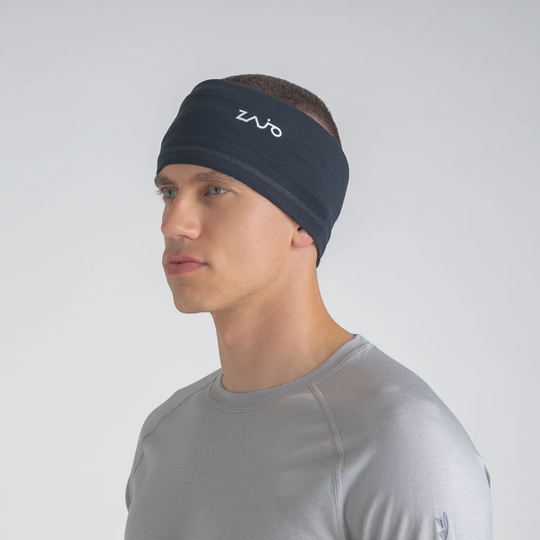 Senti Merino Neckwarmer — Grey Navy