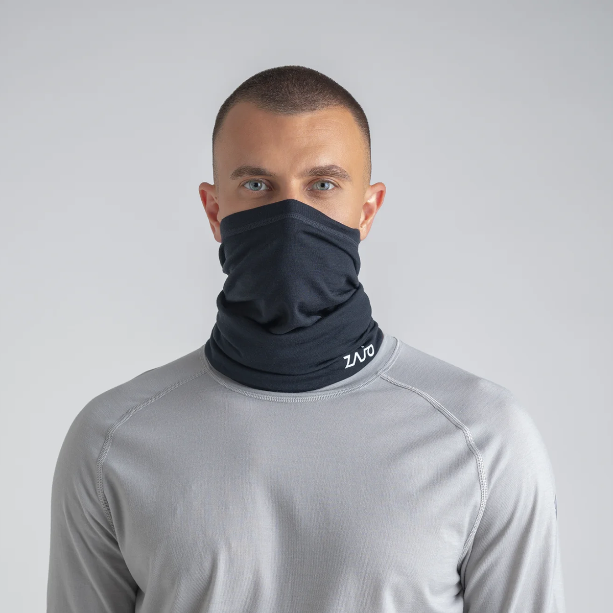 Senti Merino Neckwarmer — Black Olive