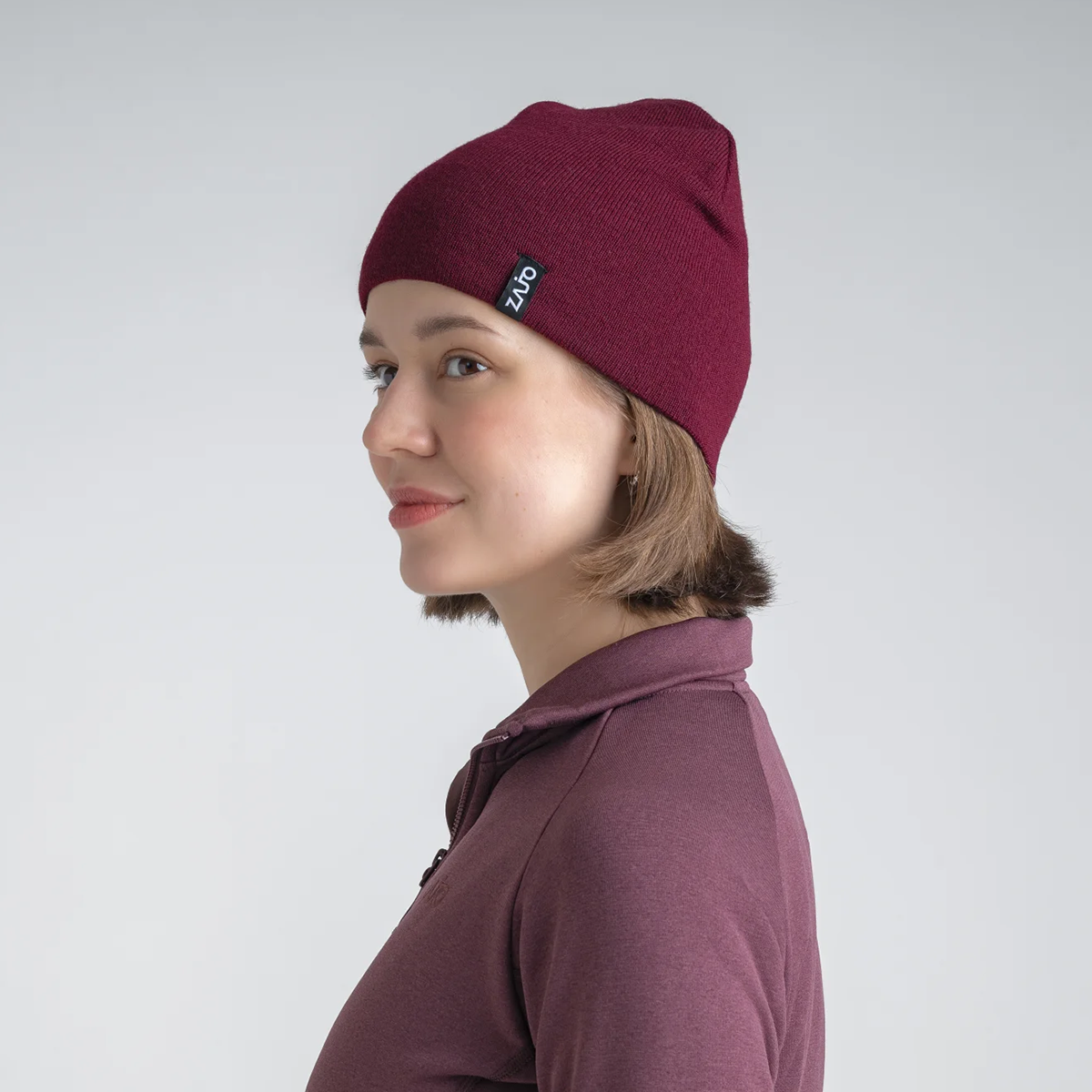 Signo Merino Beanie — Grey Navy