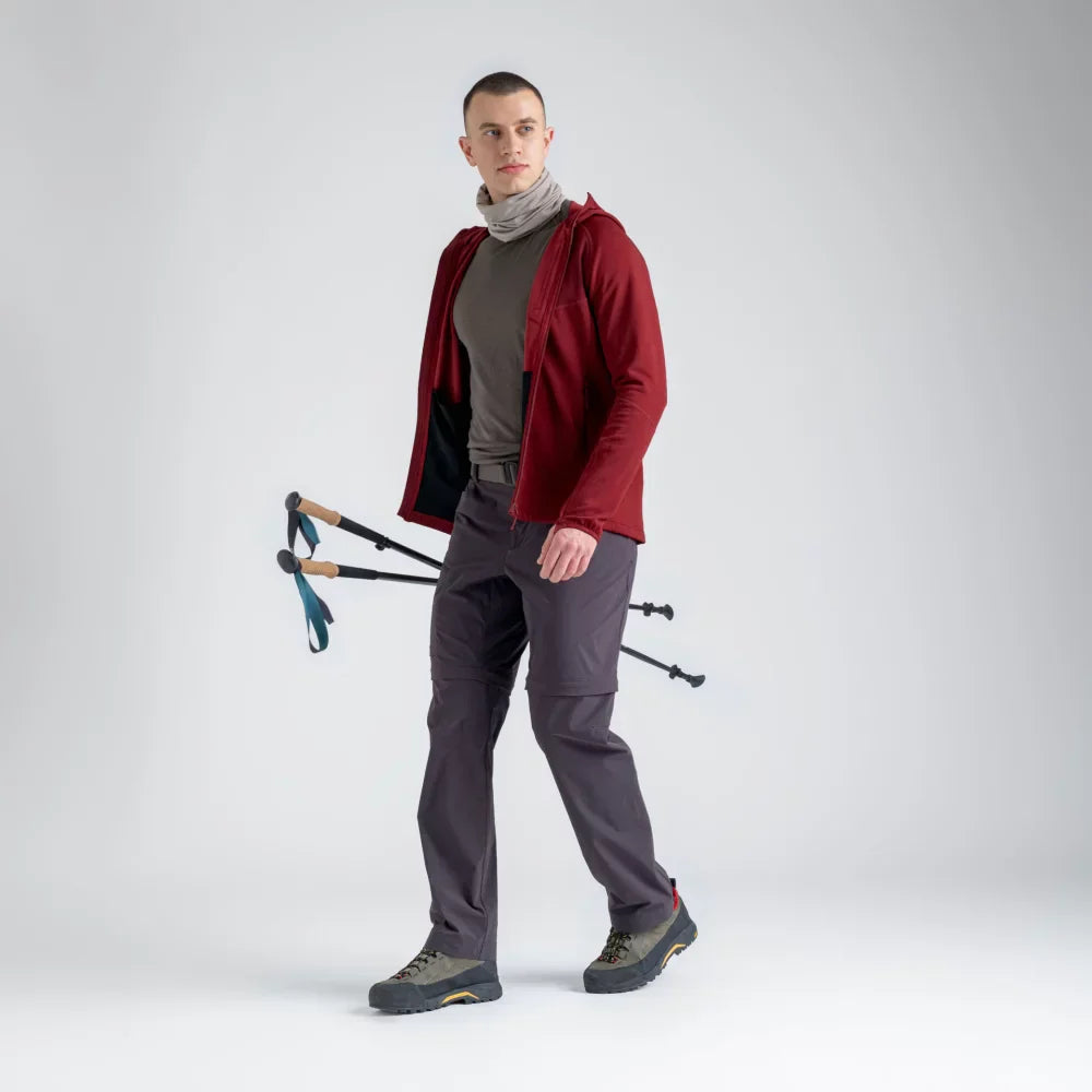 Amiko Men's Fleece Hooded Jacket — Golden Brown