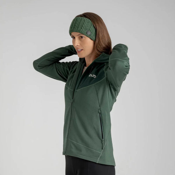 Amiko Women's Fleece Hooded Jacket — Dark Navy