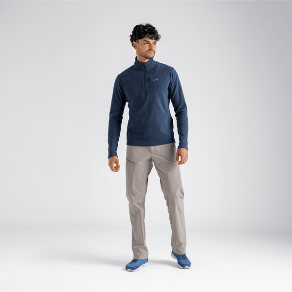 Auro Men's Fleece Zip Top — Thyme Green