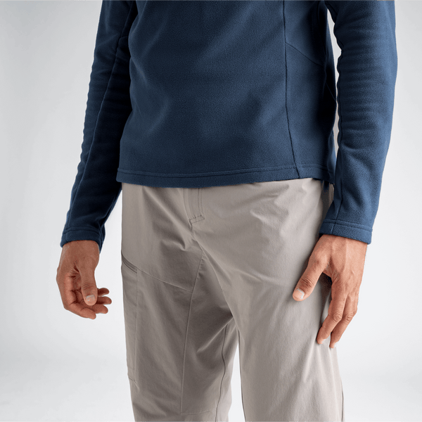 Auro Men's Fleece Zip Top — Black Olive