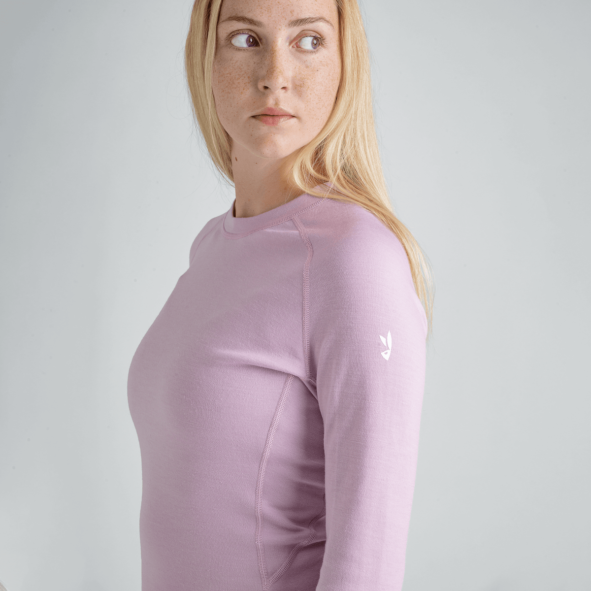 Hejma, t-shirt à manches longues en laine mérinos pour femme, coloris Taupe Beige