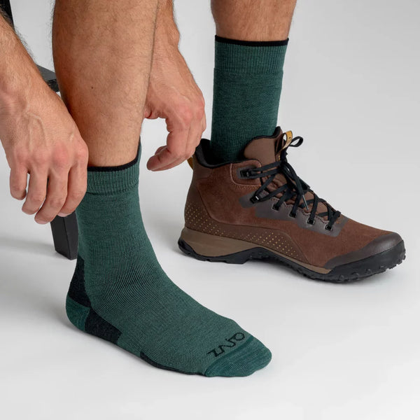 Kovri, chaussettes hautes en laine mérinos, coloris Grey Navy