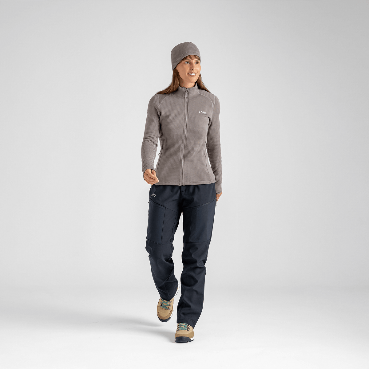 Kovri Women's Merino Grid Jacket — Golden Brown