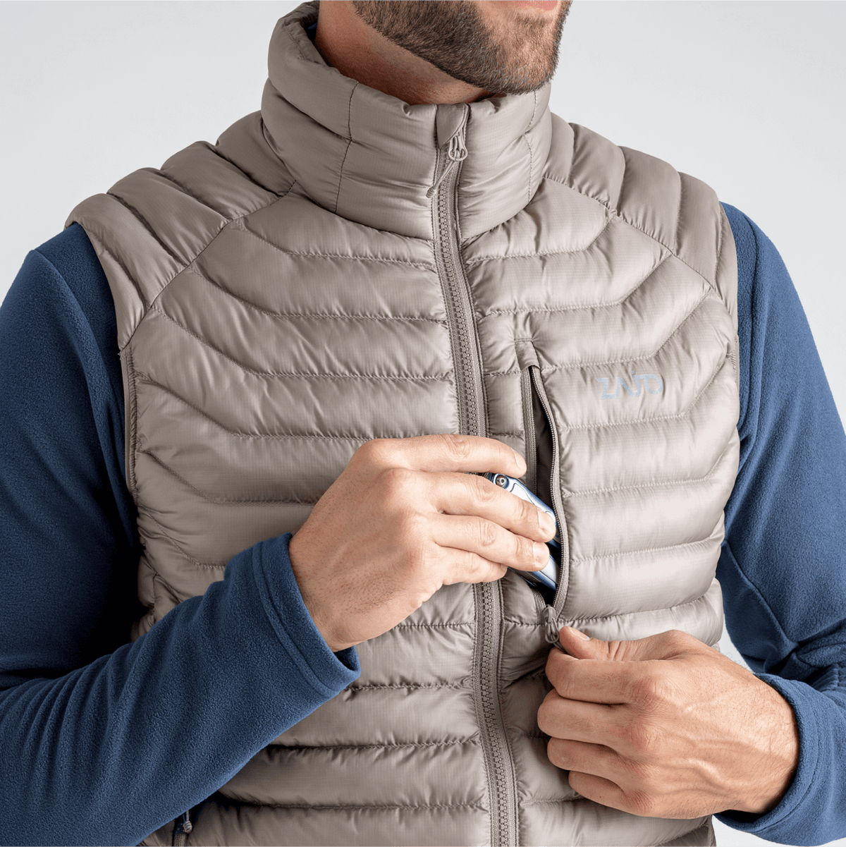 Nubaro, gilet isolant pour homme, coloris Thyme Green