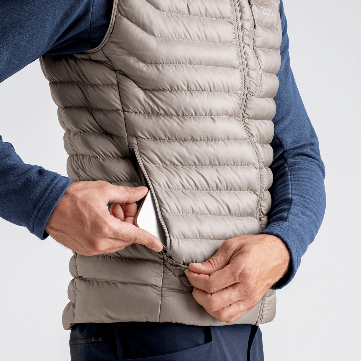 Nubaro, gilet isolant pour homme, coloris Thyme Green