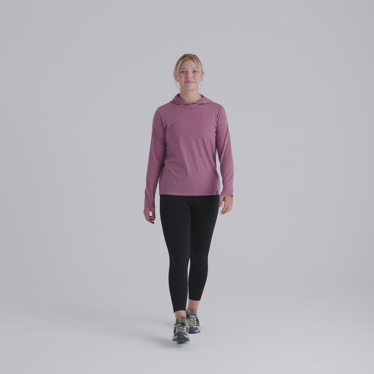 Kora Women's Merino Hoodie — Iced Mauve