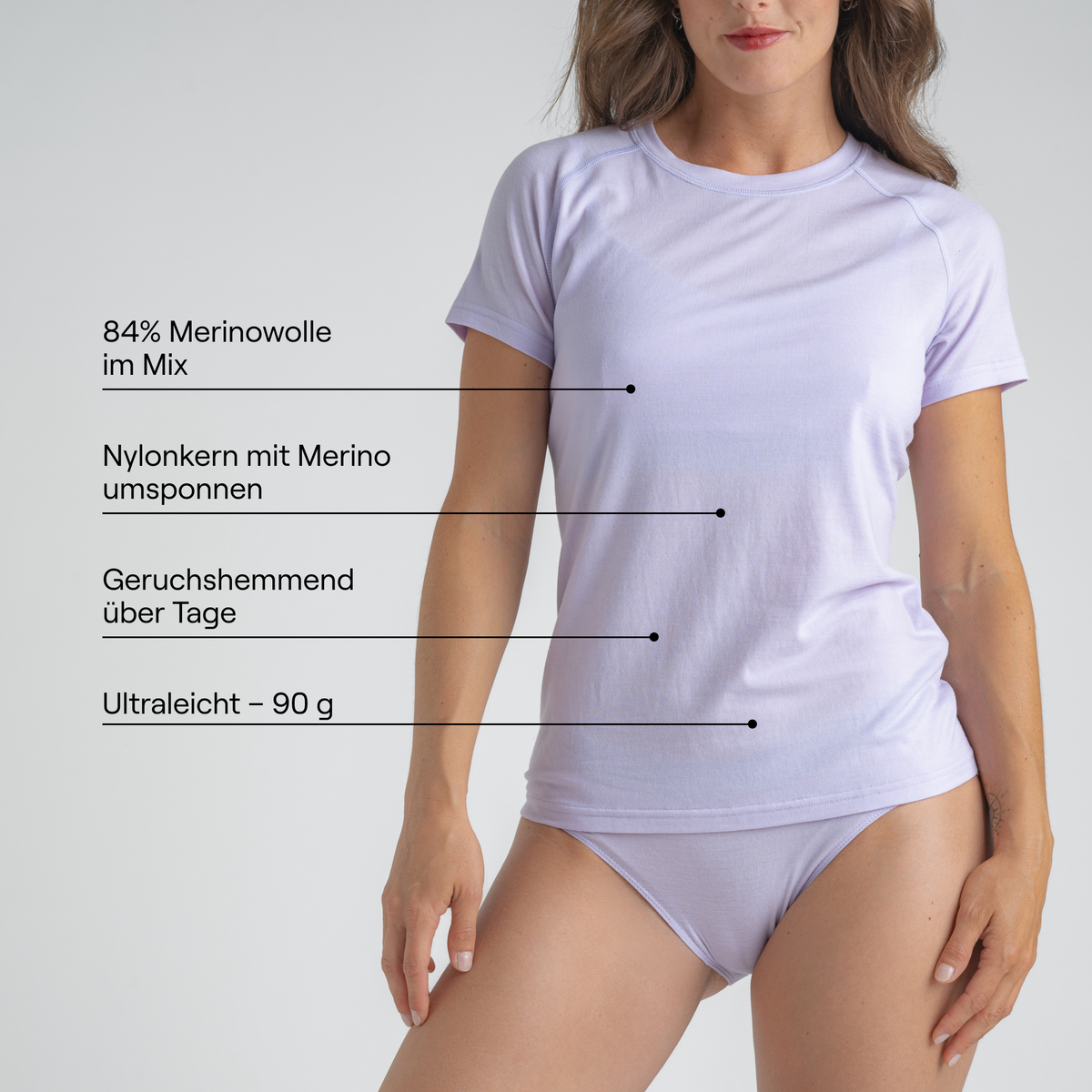 Senti Women's Merino T-shirt — Black
