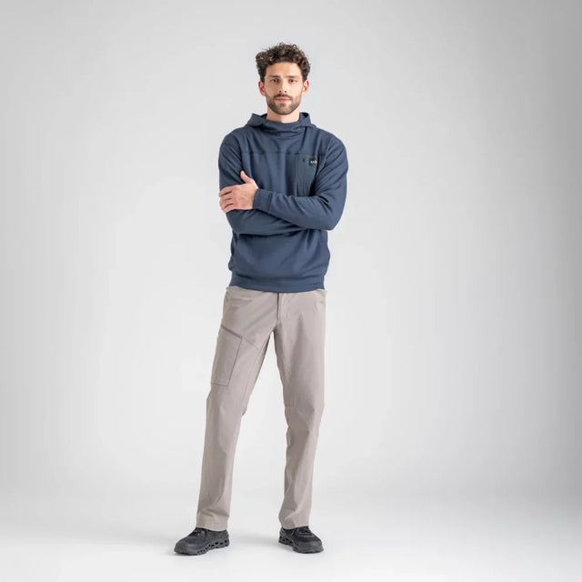 Vespero, sweat à capuche en laine mérinos pour homme, coloris Navy